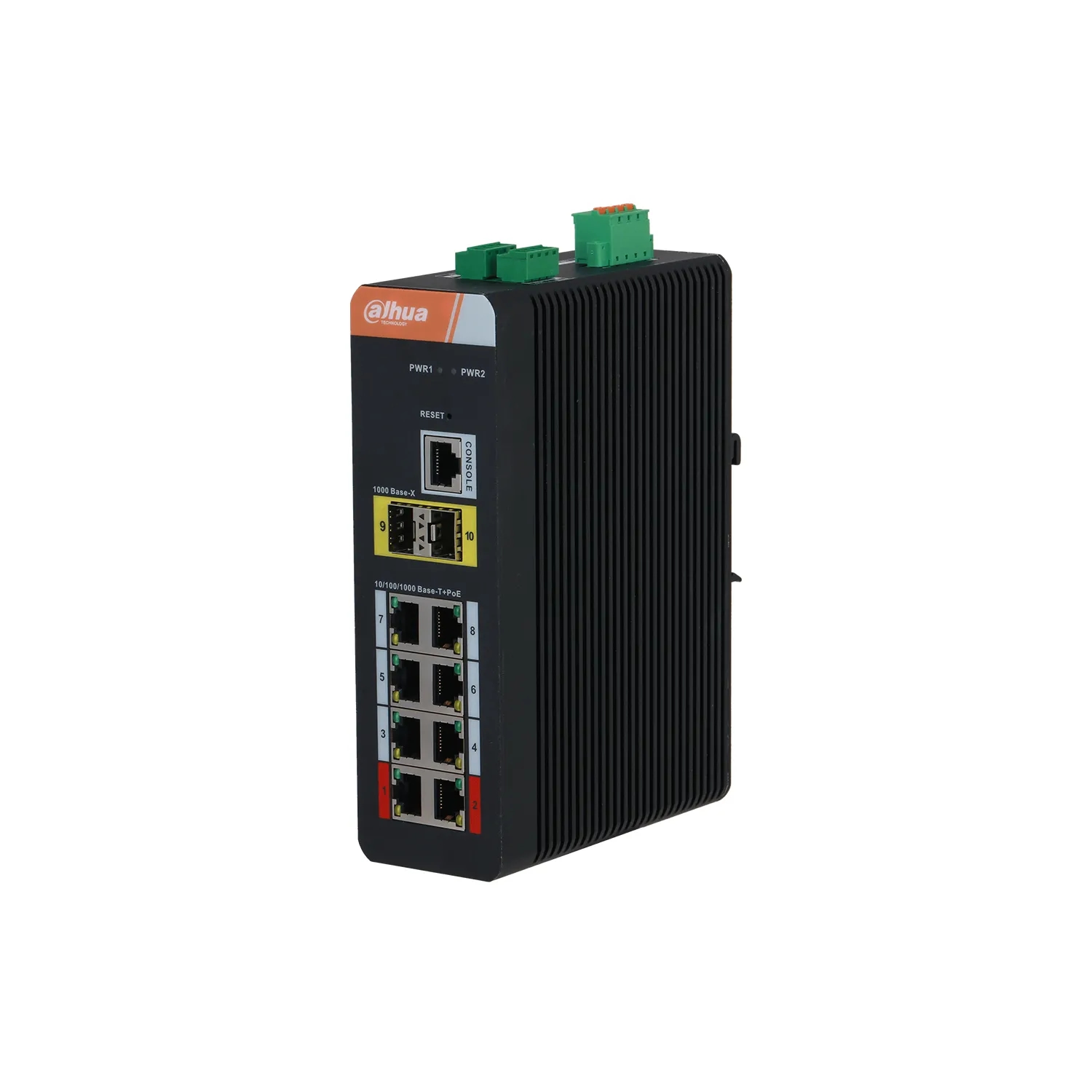 10-Port Gigabit Industrial Swicth with 8-Port Gigabit PoE (Managed)