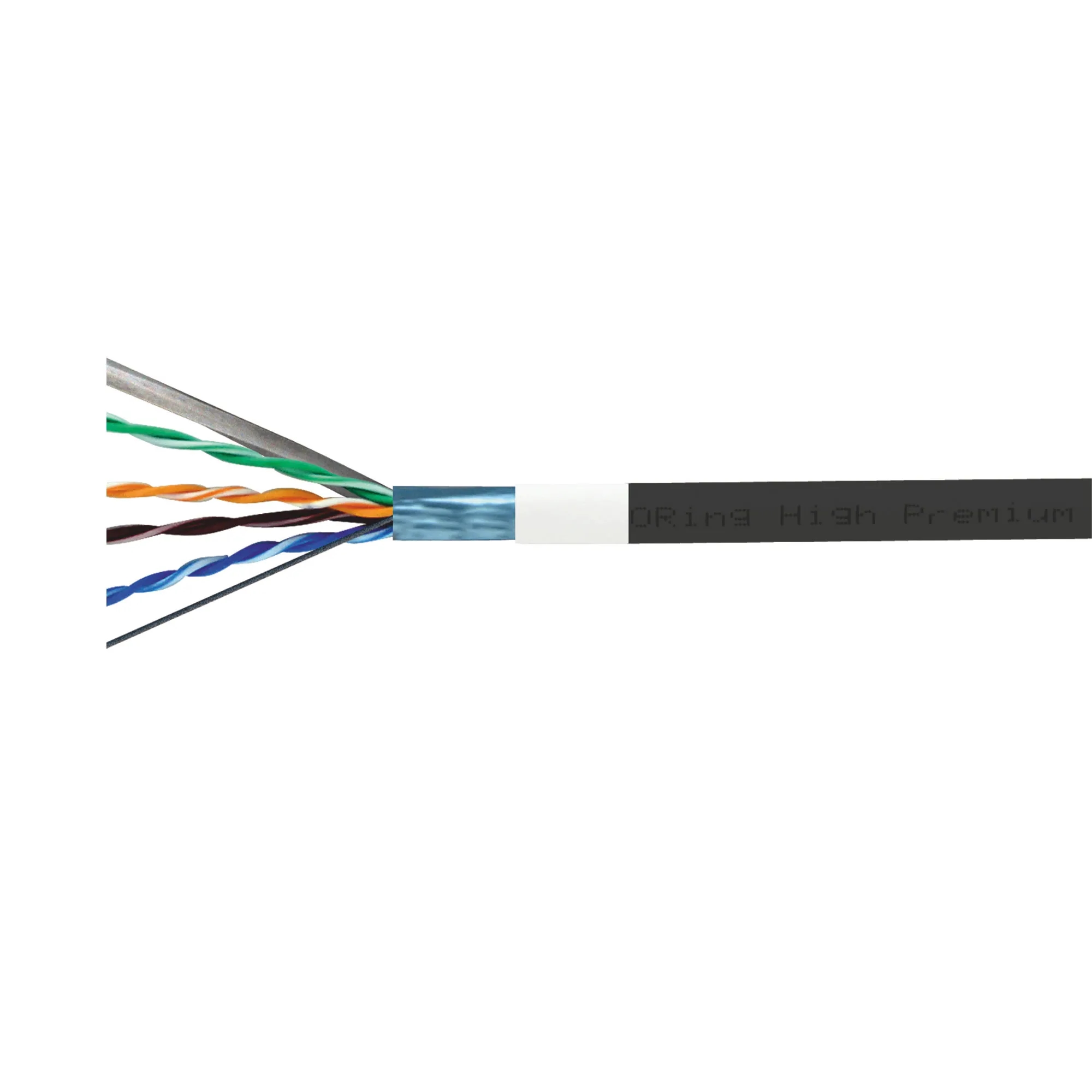 Oring F/UTP CAT6 23AWG PVC+PE Dış Ortam Network Kablosu 500mt. - Siyah