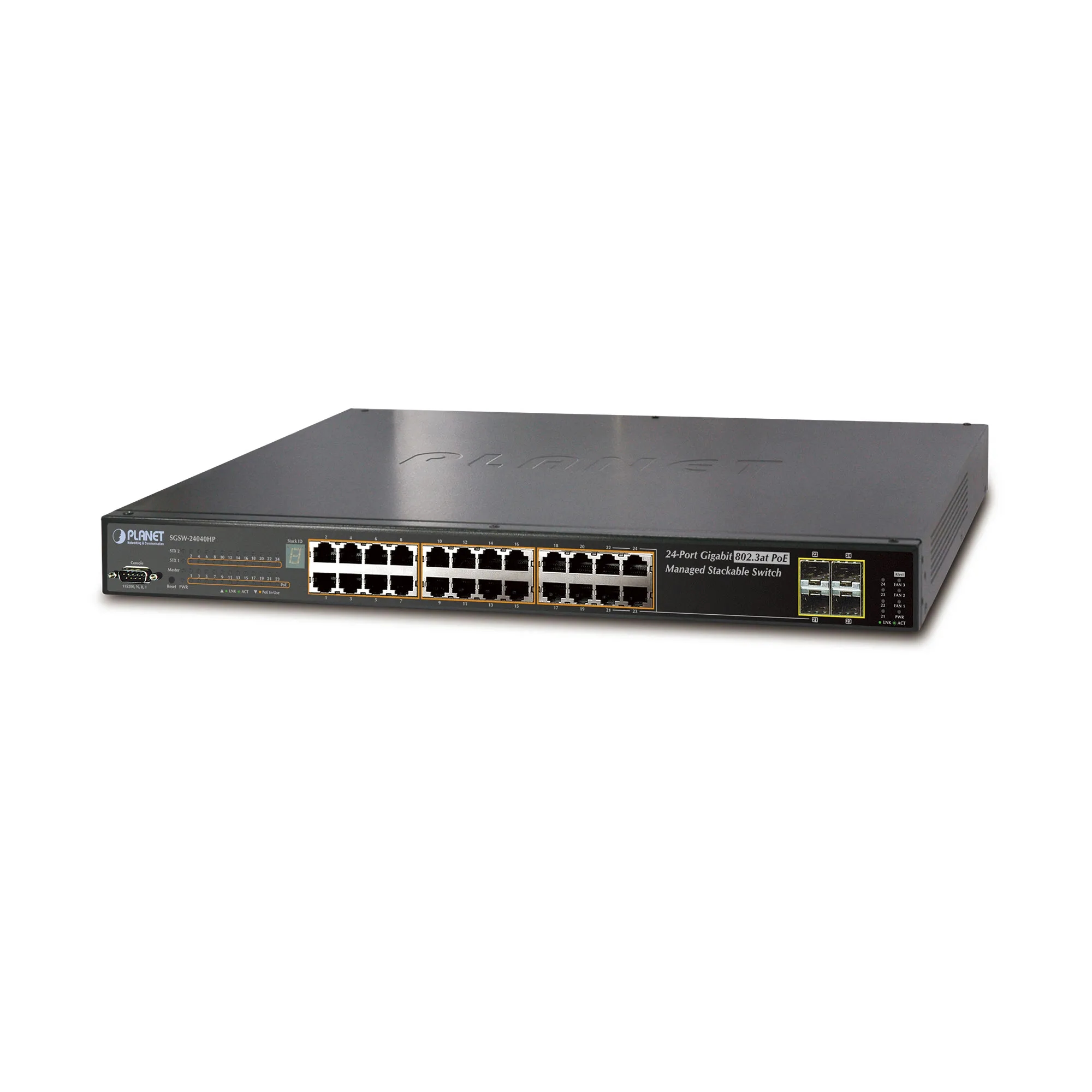 IPv6 Managed 24-Port 802.3at High Power PoE Gigabit Ethernet Switch + 4-Port SFP (400W)