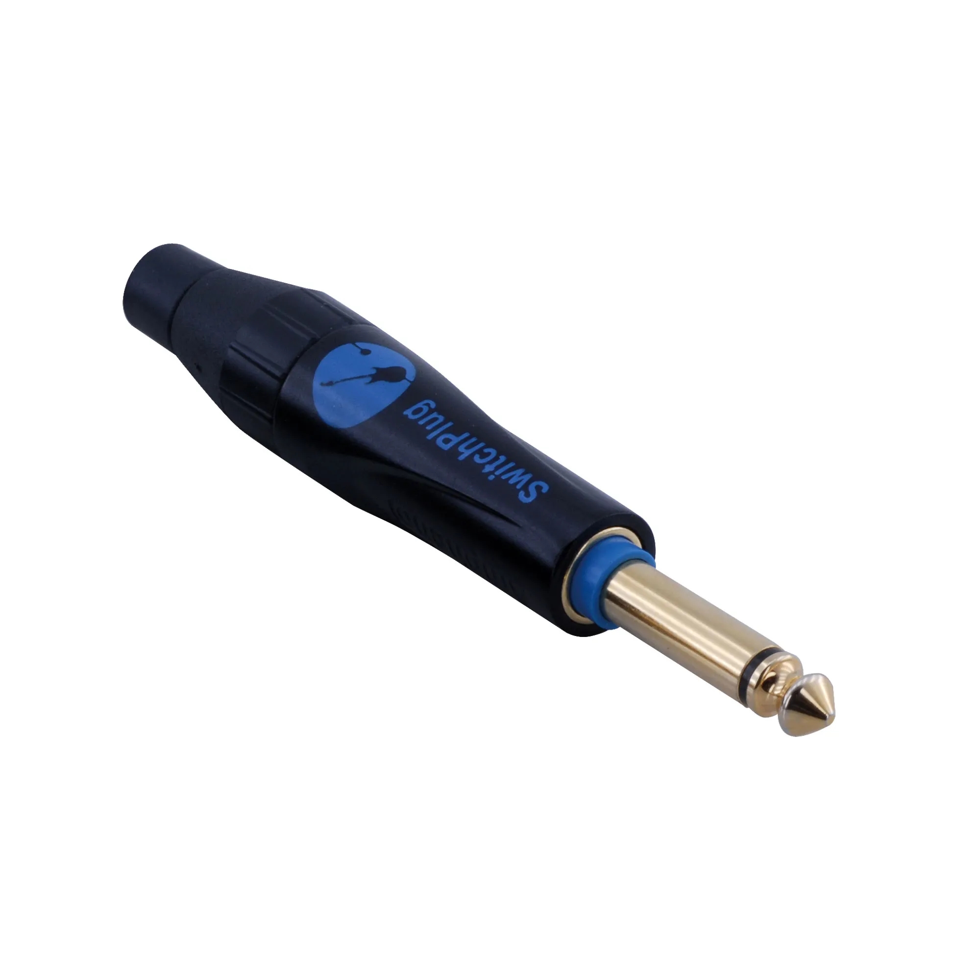 6.3mm Mono Switch Plug Konnektör - Siyah