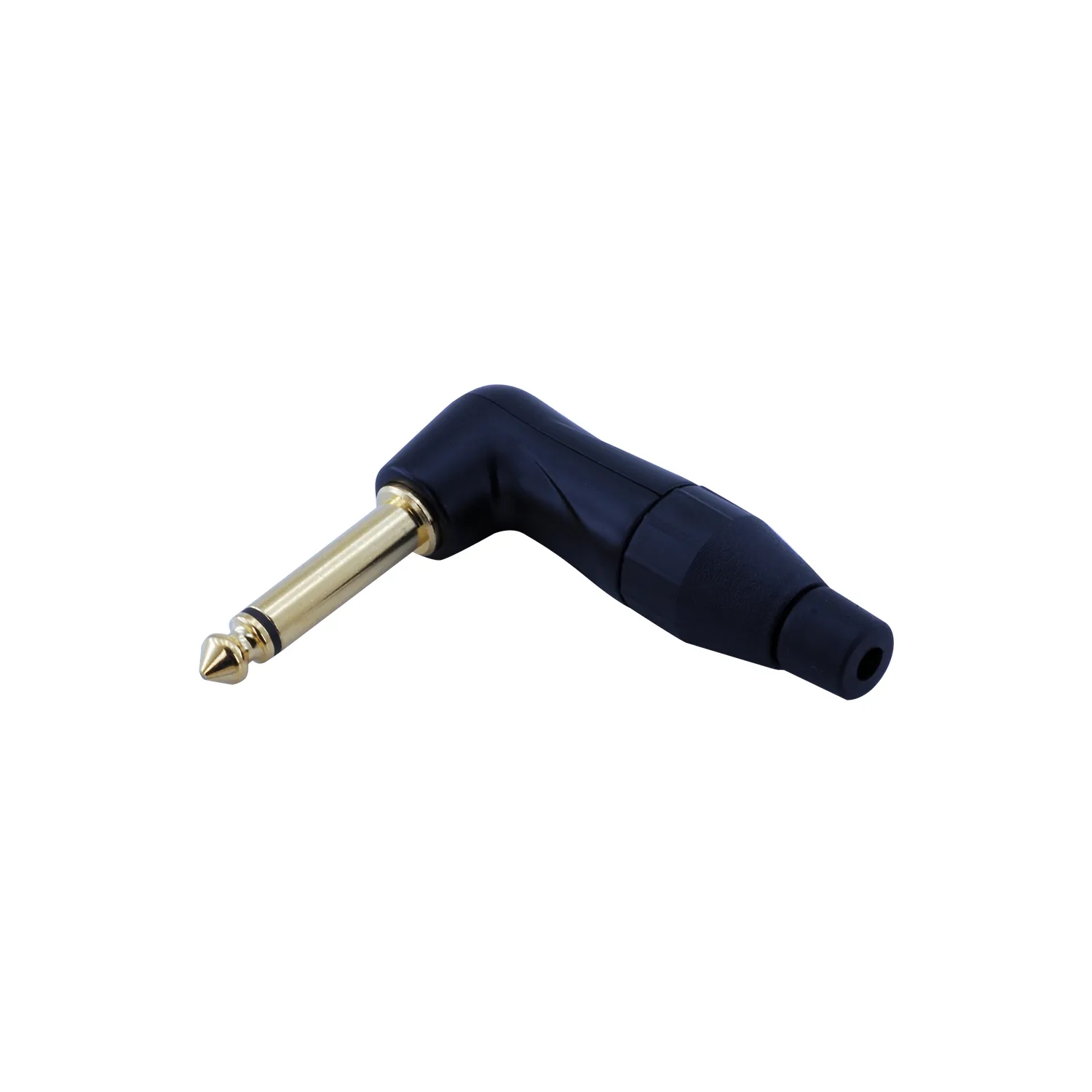 6.3mm Mono 90 Derece Erkek Jack - Siyah