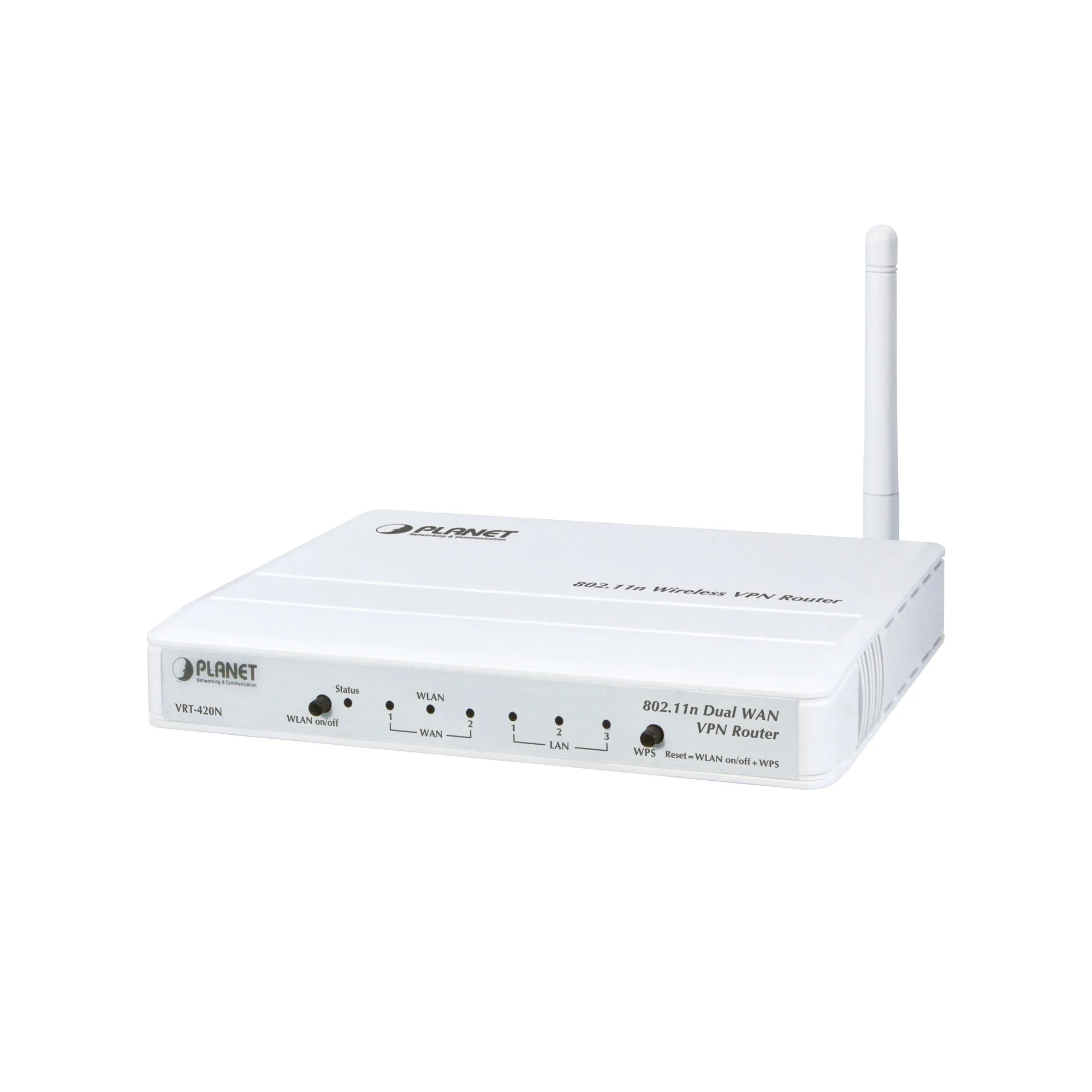 802.11N WLAN, 2-WAN/Bandwidth-Failover, VPN/Firewall Router with 3-Port 10/100 Switch, Multiple SSID, & WPS, up to 25 tunnels