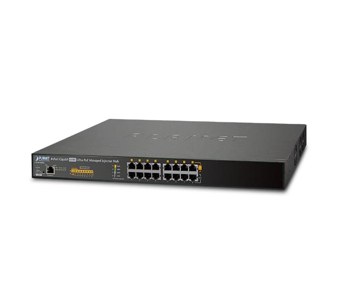 8-Port Gigabit 60W Ultra PoE Managed Injector Hub (400W) 