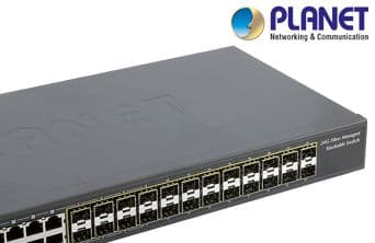 Stackable 24-Port 100/1000 SFP with 8 Shared TP Managed Switch 3
