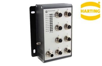 Harting Ha-VIS 8-Port Unmanaged Ethernet Switch eCon 4080-BPoE1 - Flat wall mouting with PoE