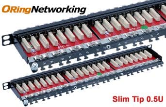 FTP Cat6a 24 Port 10G Patch Panel - 0.5U Right Angle 2