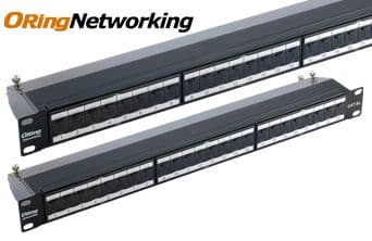 FTP Cat6a 10G 24 Port Patch Panel - Right Angle
