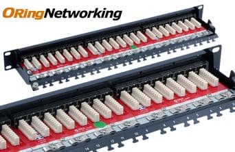 FTP Cat6a 10G 24 Port Patch Panel - Right Angle 2