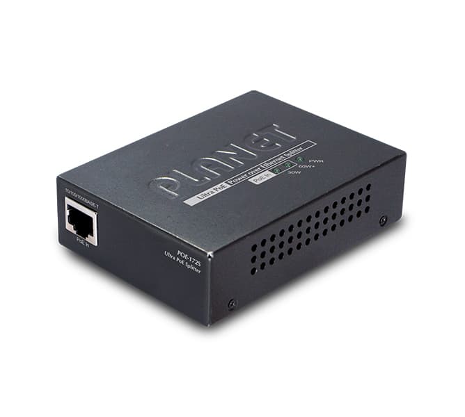 Single-Port 10/100/1000Mbps Ultra PoE Splitter (12V/19V/24V) 