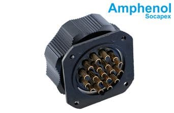 Socapex 19 Pin Male Chasis Type Black Coating Connector 2