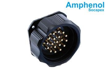 Socapex 19 Pin Male Chasis Type Black Coating Connector