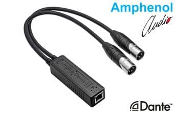 Amphe-Dante XLR - Ethernet Çevirici Kablo - Çift  Kanal