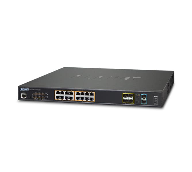 L3 16-Port 10/100/1000T Ultra PoE + 4-Port 100/1000X SFP + 2-Port 10G SFP+ Managed Switch