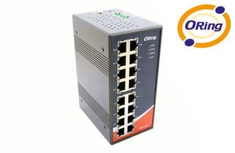 Industrial 16-port unmanaged Ethernet switch with 16x10/100Base-T(X)
