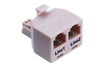 6P/4C Line1 - Line2 Telefon Adaptörü