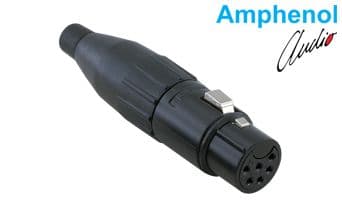 6 Pın XLR Dişi Konnektör - Siyah