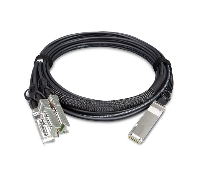 40G QSFP+ to 4 10G SFP+ Direct Attached Copper Cable - 1M/3M/5M 