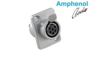 6 Pin Mini XLR Dişi Şase Kare Konnektör