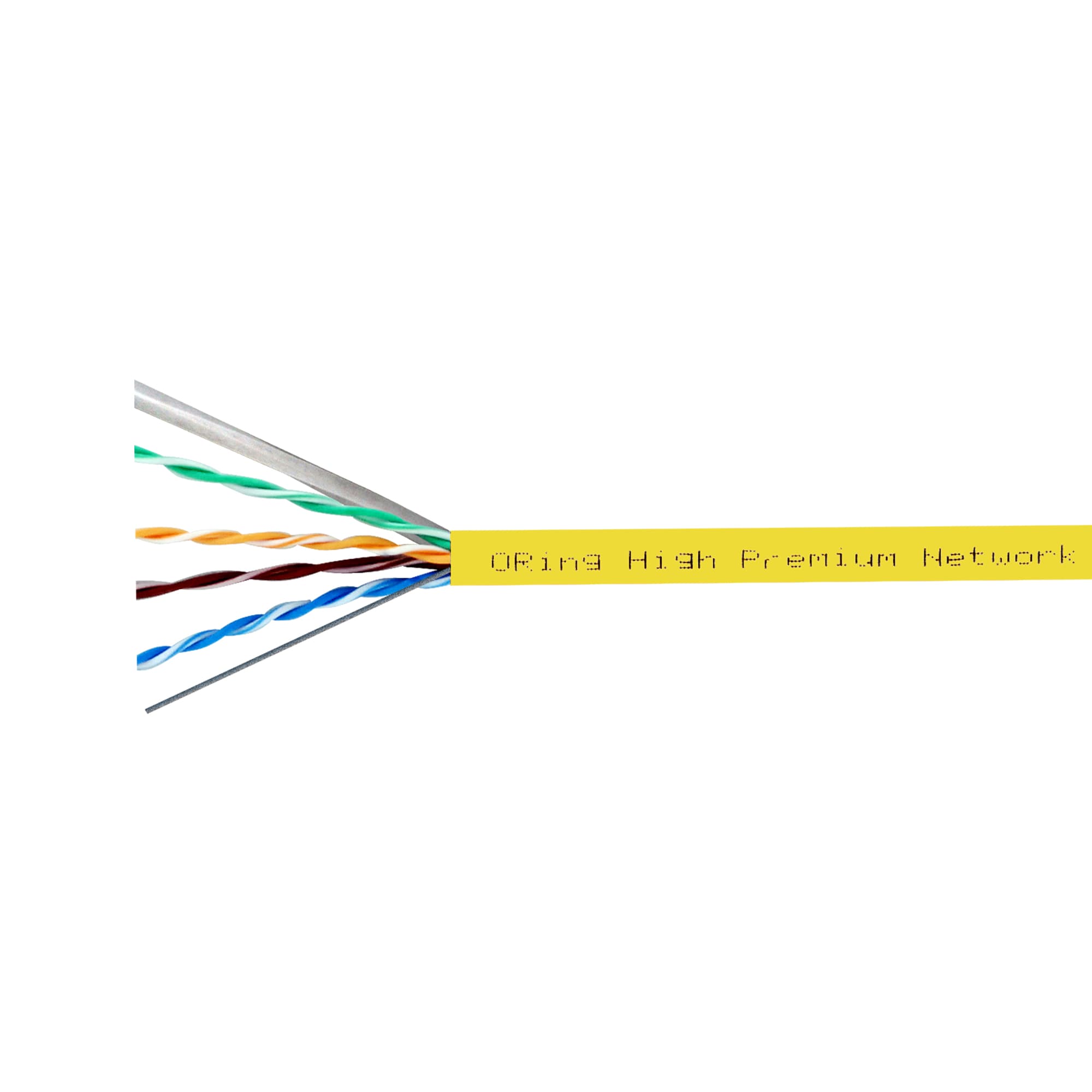 O-ring U/UTP CAT6 23AWG LSZH Network Cable 500m - Yellow