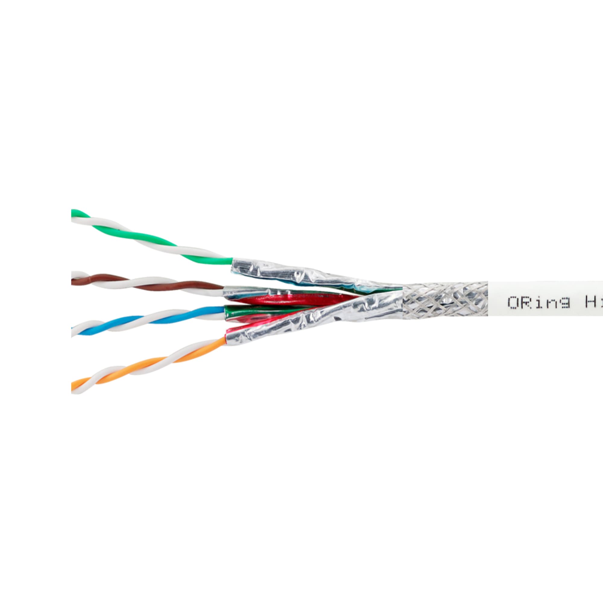 Oring S/FTP CAT7 23AWG PIMF LSZH Network Kablosu 500mt. - Beyaz