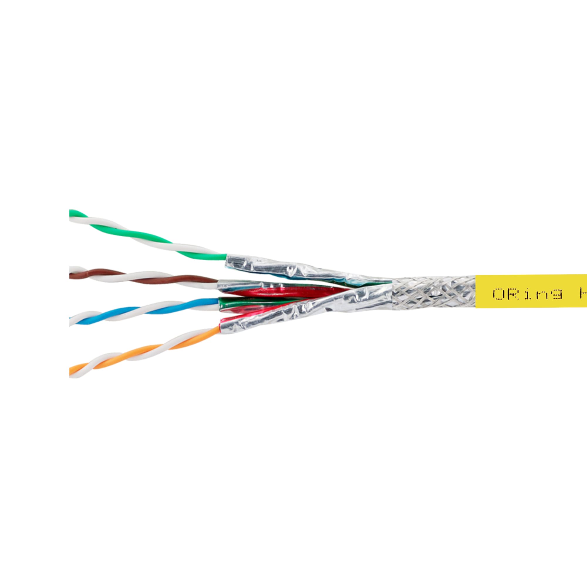 Oring S/FTP CAT7 23AWG PIMF LSZH Network Kablosu 500mt. - Sarı