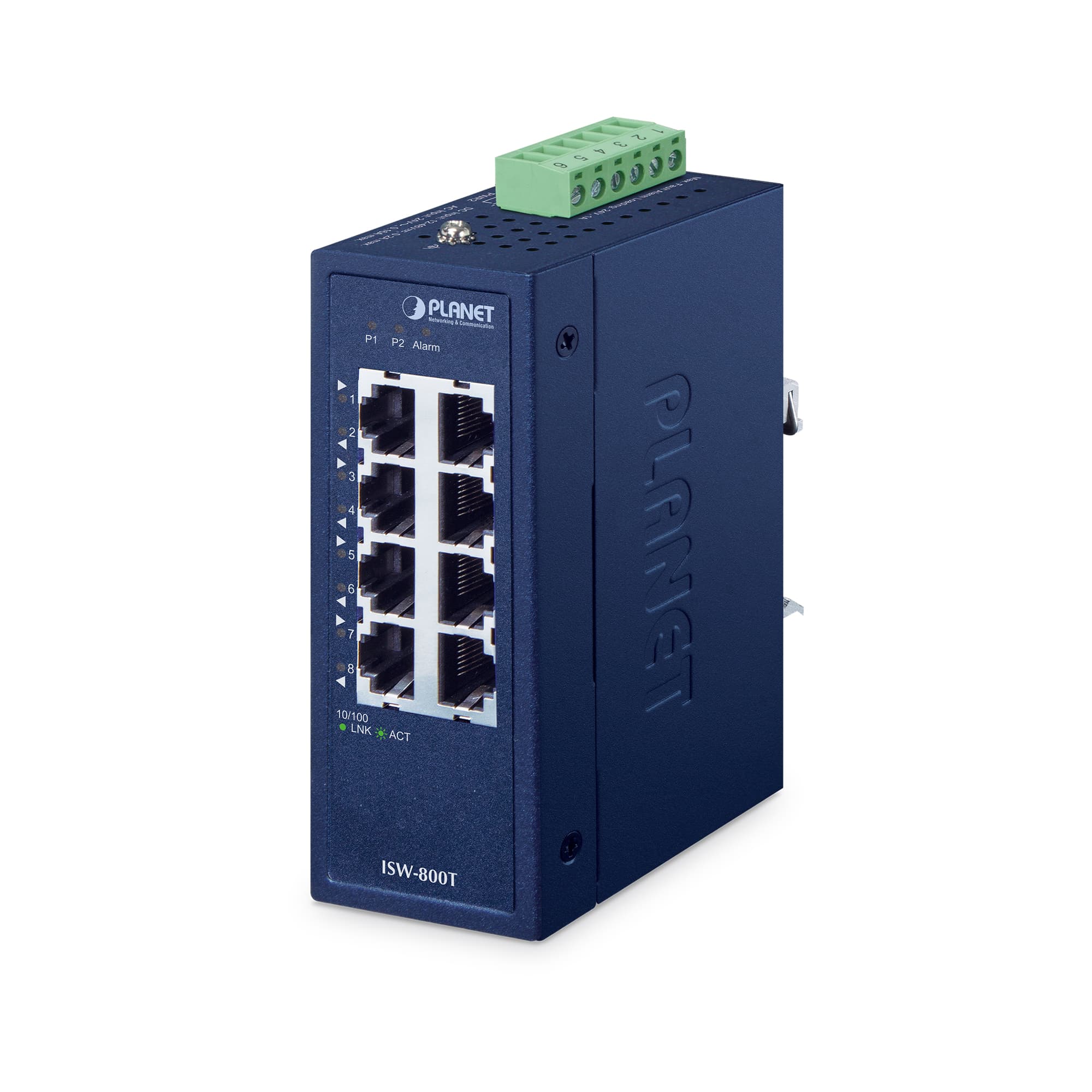  Industrial 8-Port 10/100TX Compact Ethernet Switch 