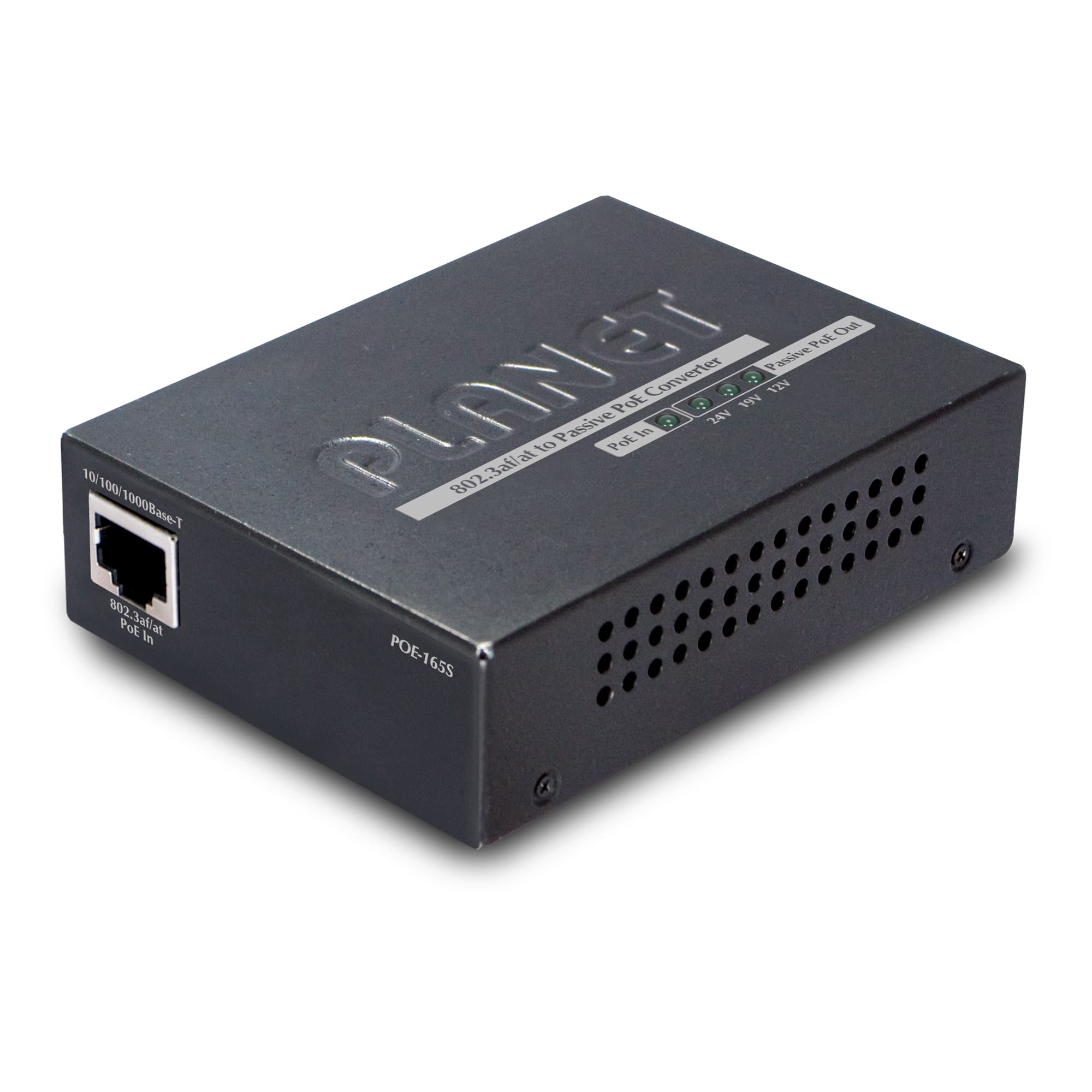  IEEE 802.3af/at to Passive PoE Power Converter (12V/19V/24V) 