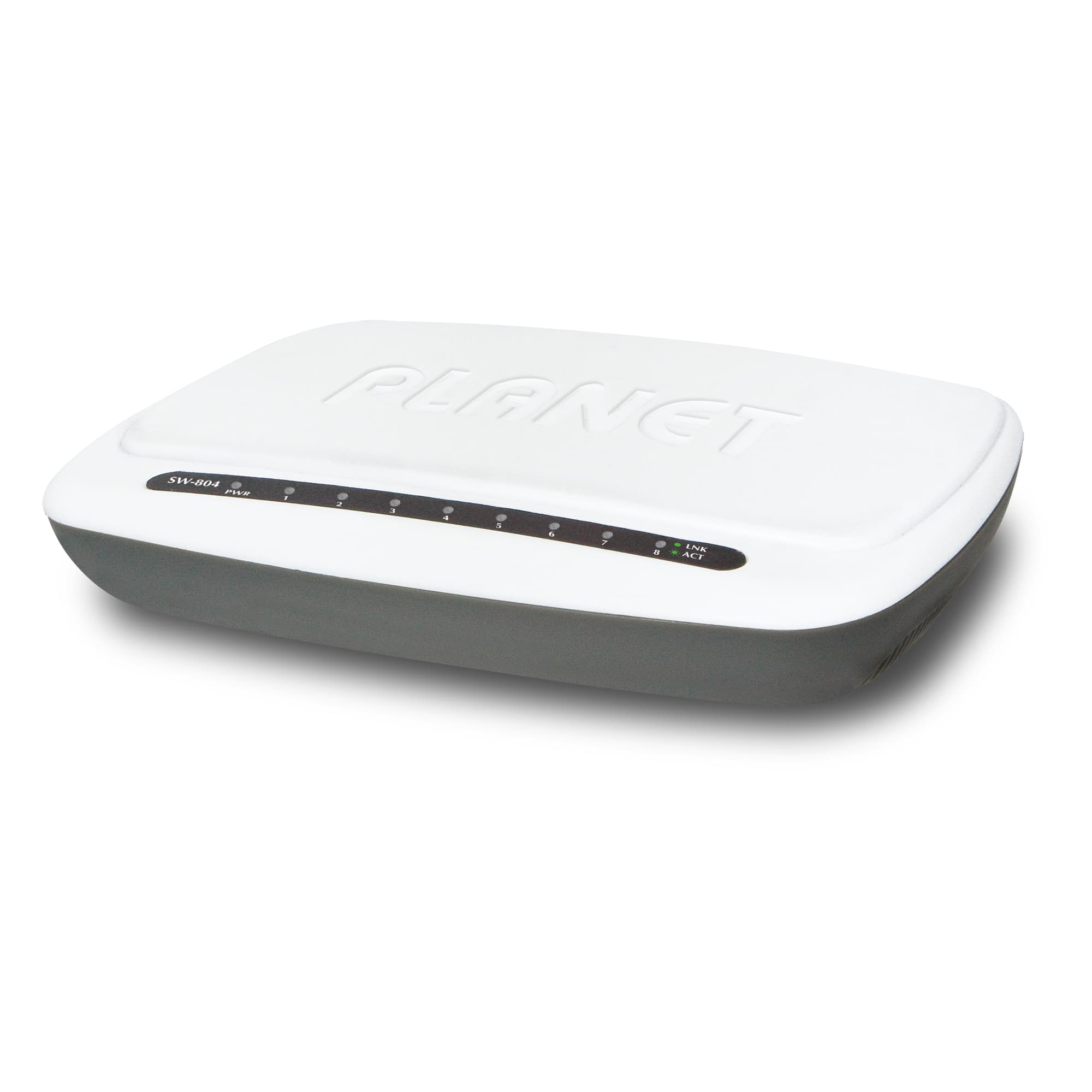 8-Port 10/100Base-TX Ethernet Switch, Plastic