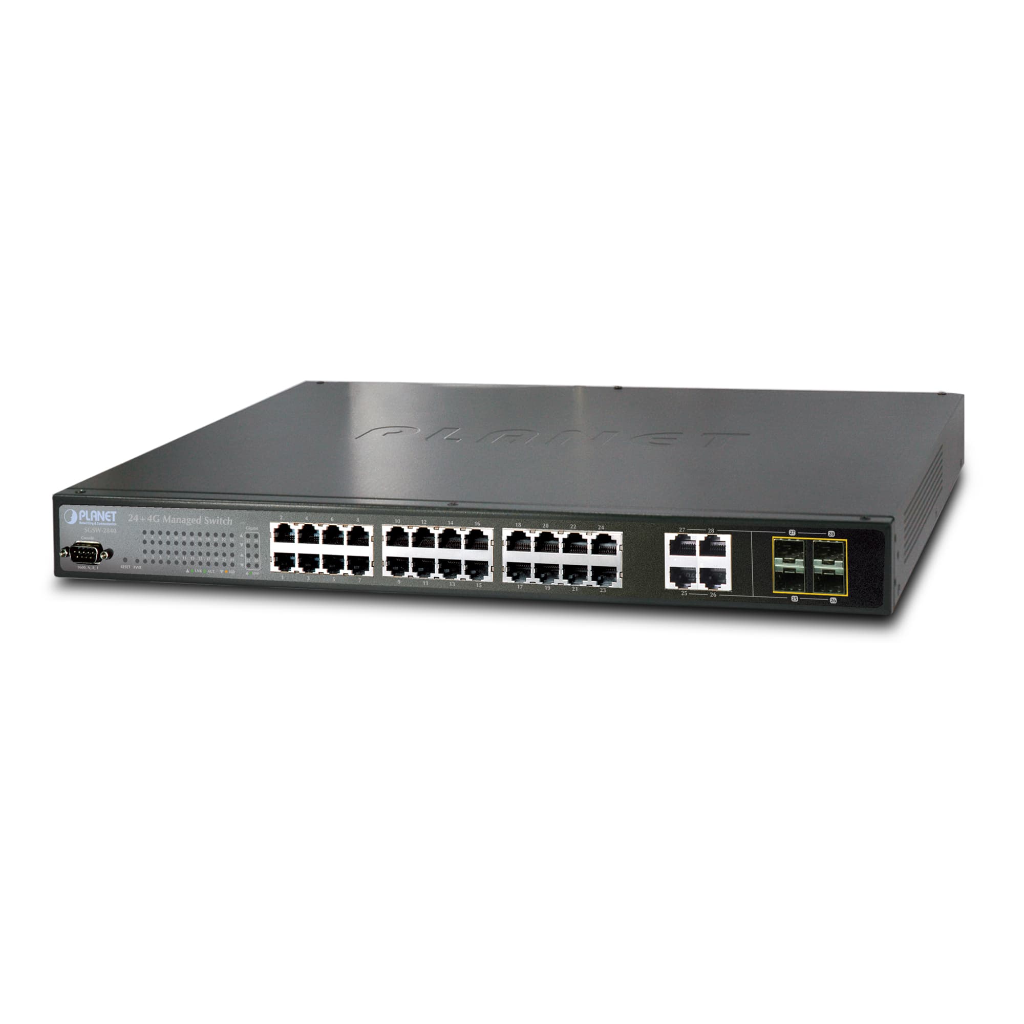 24-Port 10/100TX Layer2/L4 Advance SNMP Managed Switch + 4-Port Gigabit, Stack up to 36 units