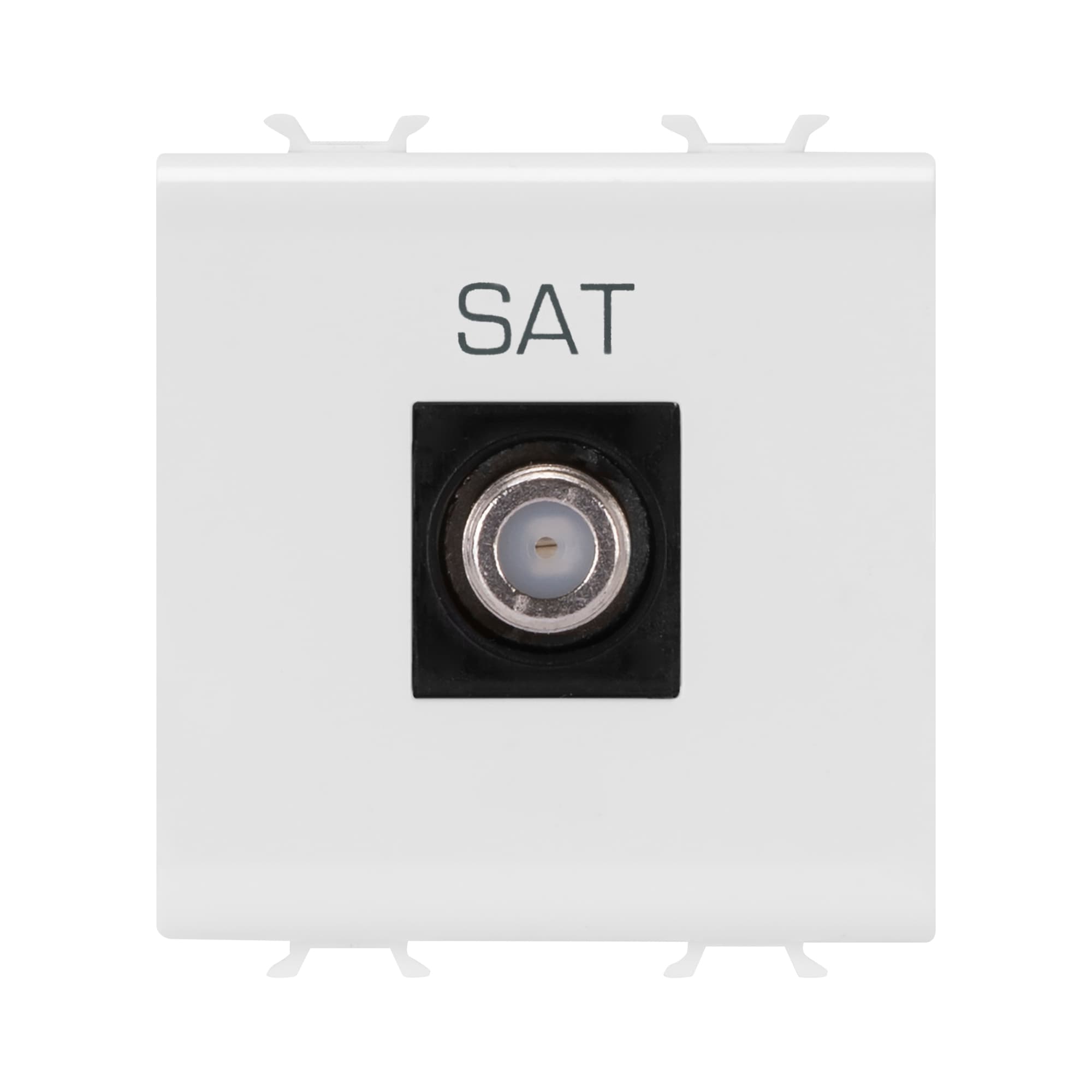 TV/SAT Prizi, 2 Modül, Doğrudan F Konnektör, F Tipi, Beyaz