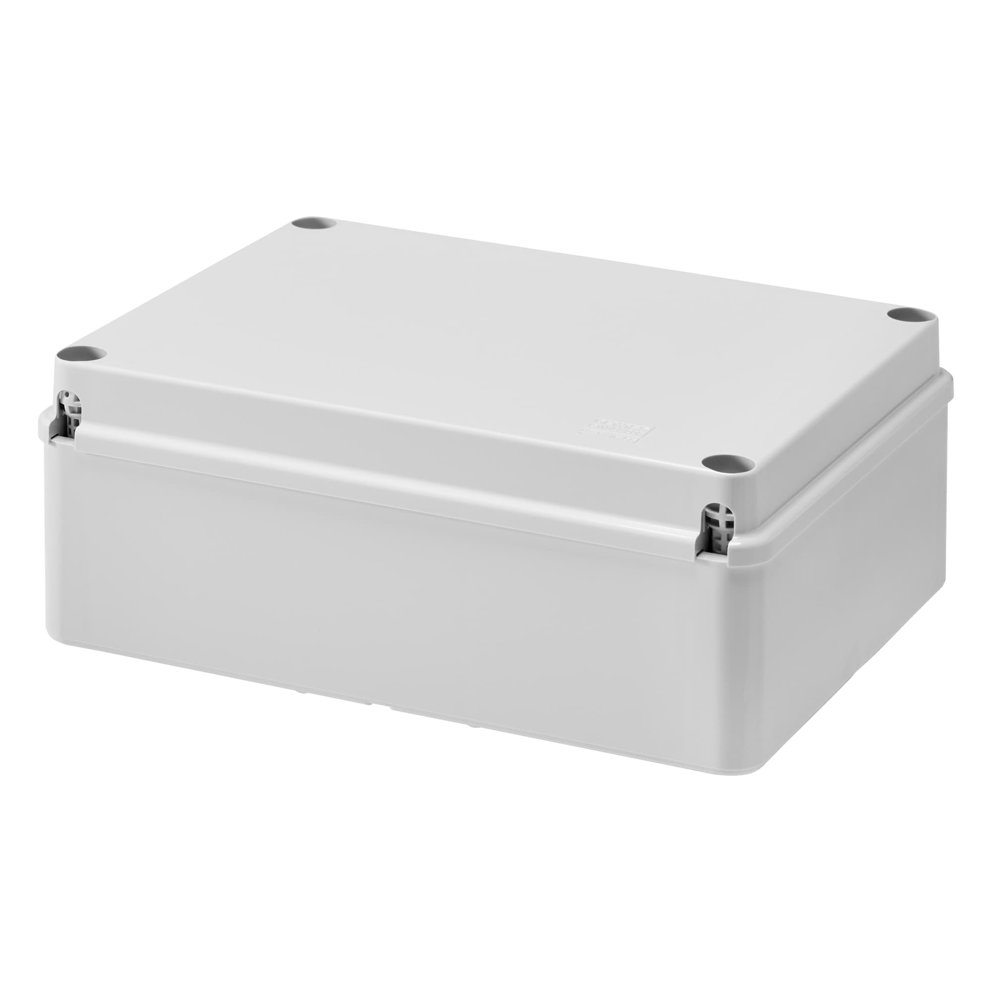 JUNCTION BOX WITH PLAIN SCREWED LID - IP56 - INTERNAL DIMENSIONS 240X190X90 - SMOOTH WALLS - GREY RAL 7035