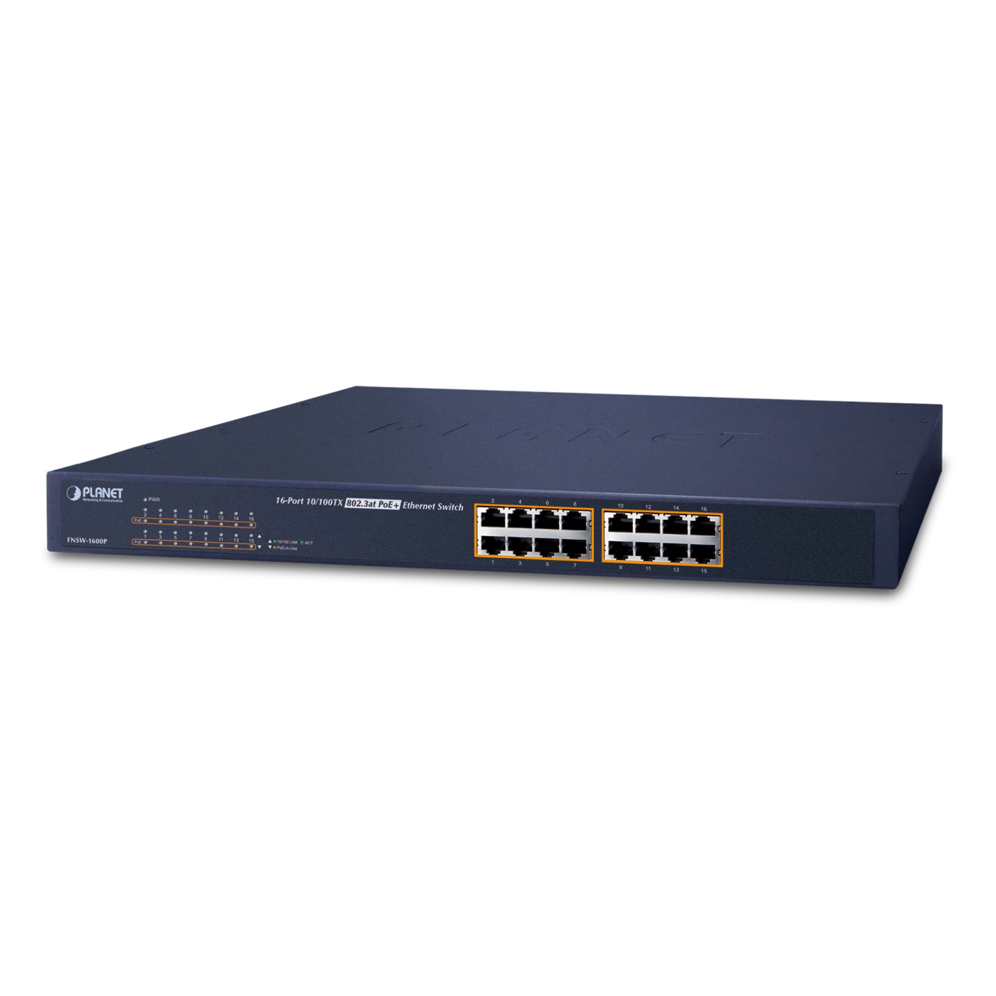 16-Port 10/100Mbps PoE Hızlı Ethernet Anahtarı