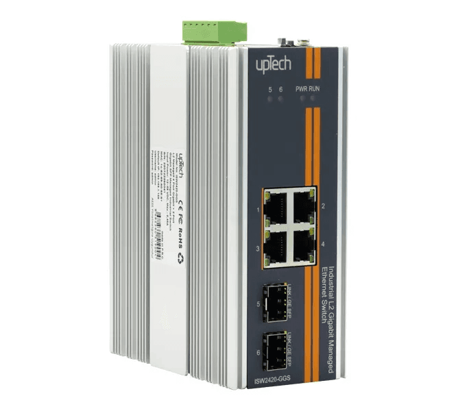 L2 Yönetilebilir 4 Port Gigabit + 2 Port Gigabit SFP Yönetilebilir Endüstriyel Switch 2