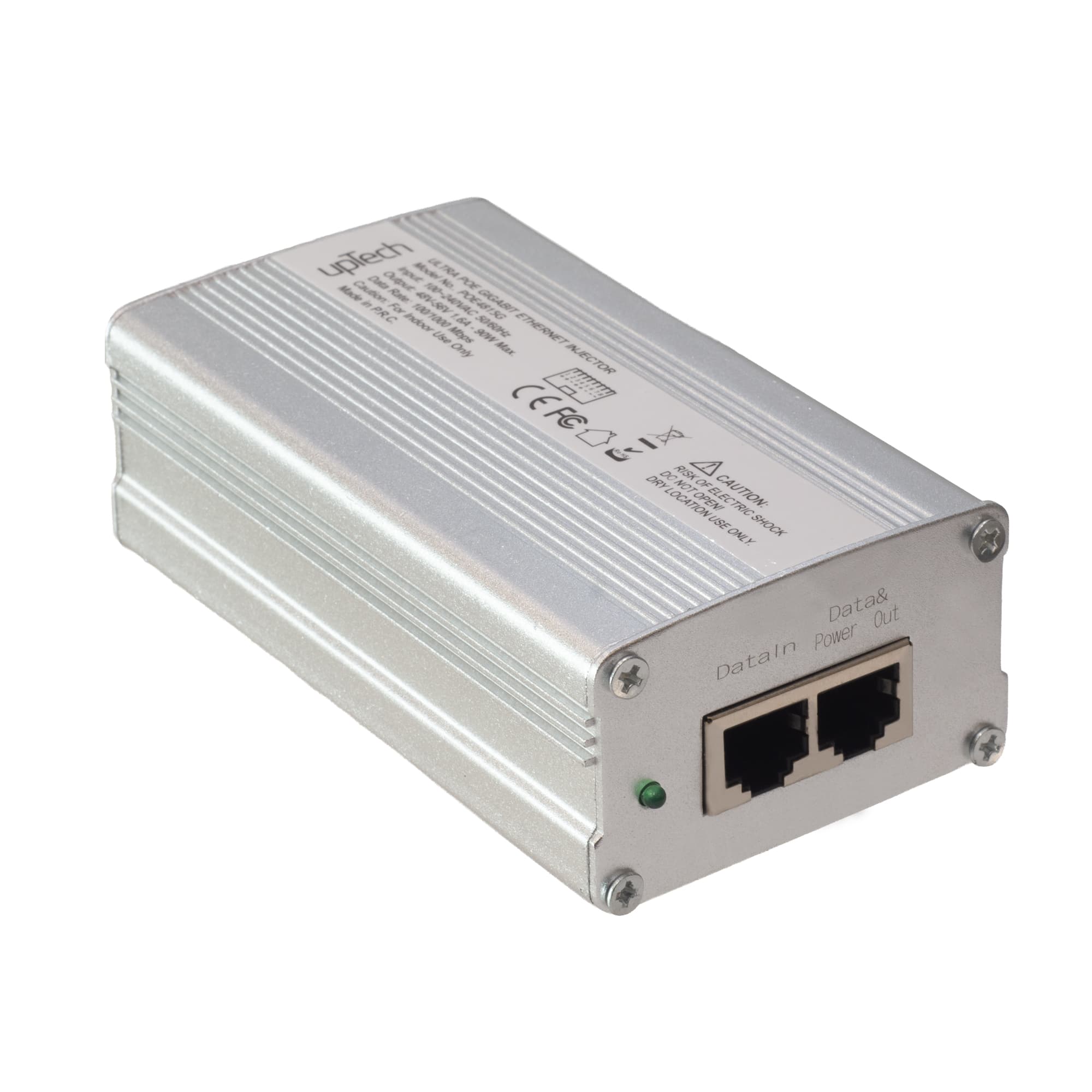 POE Ethernet Injector 10/100/1000 Mbps IEEE 802.3bt Output: 48V 1.5A
