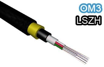 24 Core 50/125 Mutli Mode Tek Tüplü Çelik Zırhlı LSZH OM3 Fiber Optik Kablo