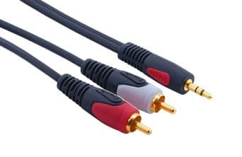 2 RCA - 3.5MM Stereo Kablo 3 Mt