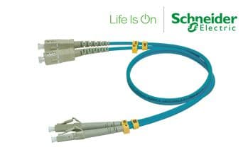 Actassi OM3 50/125 SCd-LCd Multi Mode LSZH Fiber Optic Patch Cable - 1m