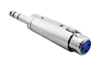 3 Pin XLR Female - 6.3mm Stereo Male Connector
