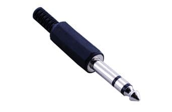 6.3mm Stereo Erkek Jack Plastik