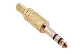 6.3mm Stereo Erkek Jack Gold