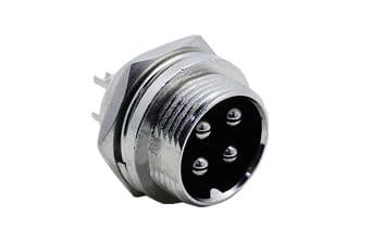 4 Pin Male Microphone Chasis Socket