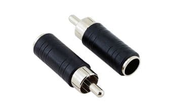 1 RCA Male - 6.3mm Stereo Female Adapter