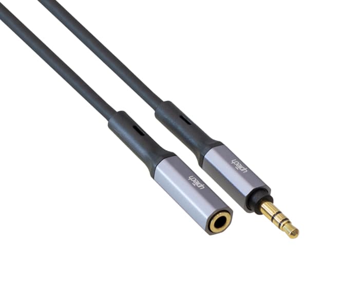 3.5mm Stereo Male to Female Metal Plug Car Aux Cable Gold Plated 10M