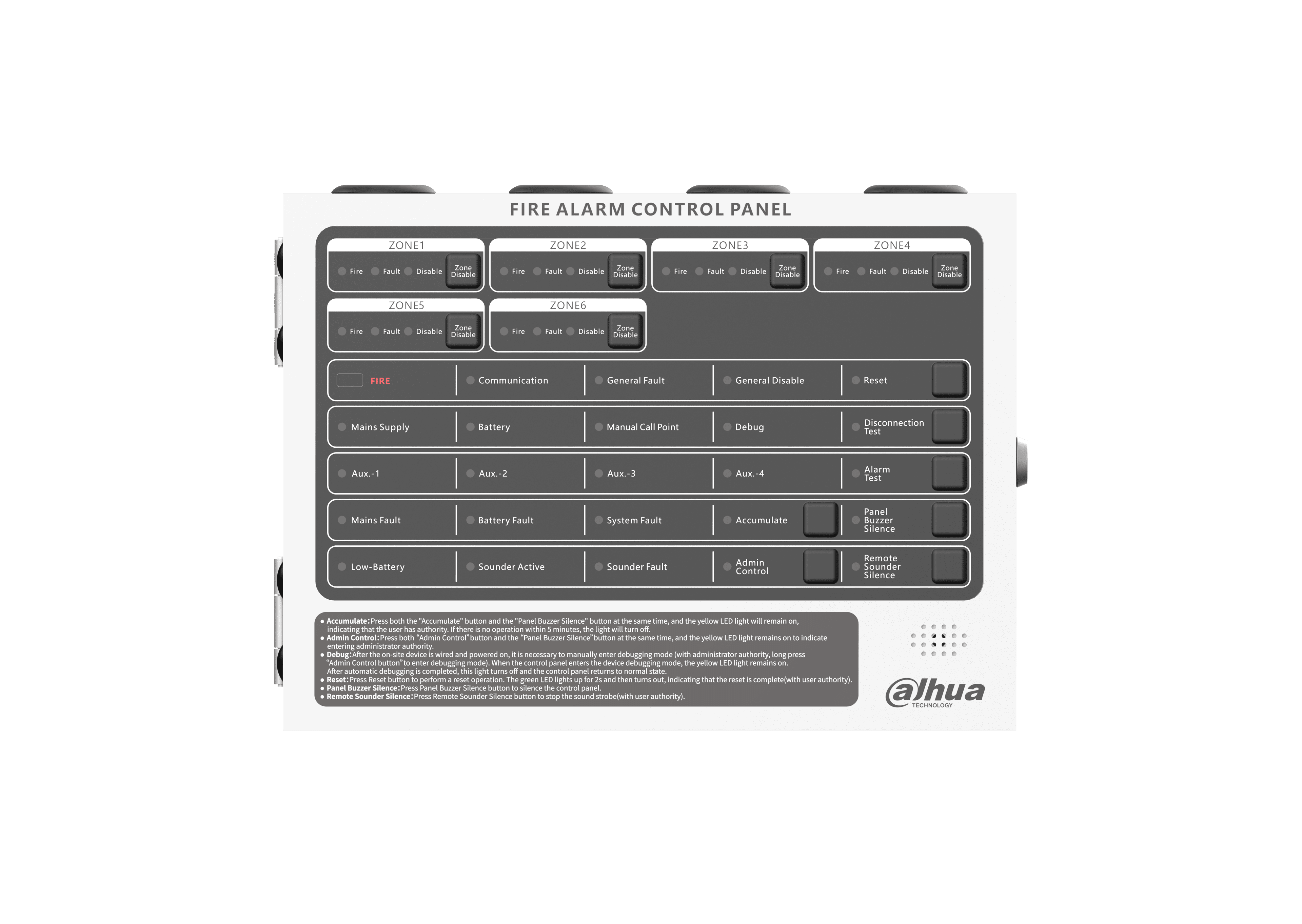 Conventional Fire Alarm Control Panel (6 Zones)
