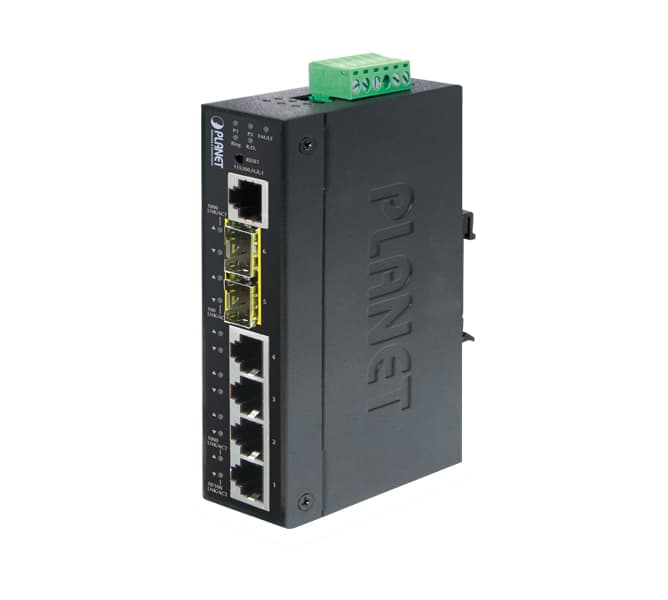 L2+ 4-Port 10/100/1000T + 2-Port 100/1000X SFP Endüstriyel Tip Yönetilebilir Ethernet Switch 