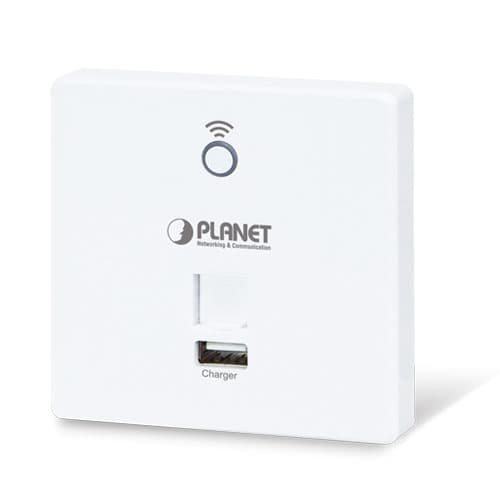 300Mbps 802.11n In-Wall Wireless Access Point w/ USB Charger (EU Type, 802.3af/at) 