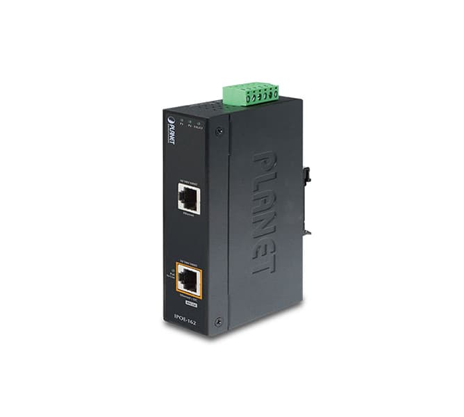 Industrial IEEE 802.3at Gigabit High Power over Ethernet Injector (Mid-Span)