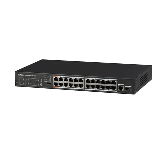 24-Port FE PoE+ 1-Port Gigabit Combo PoE Switch