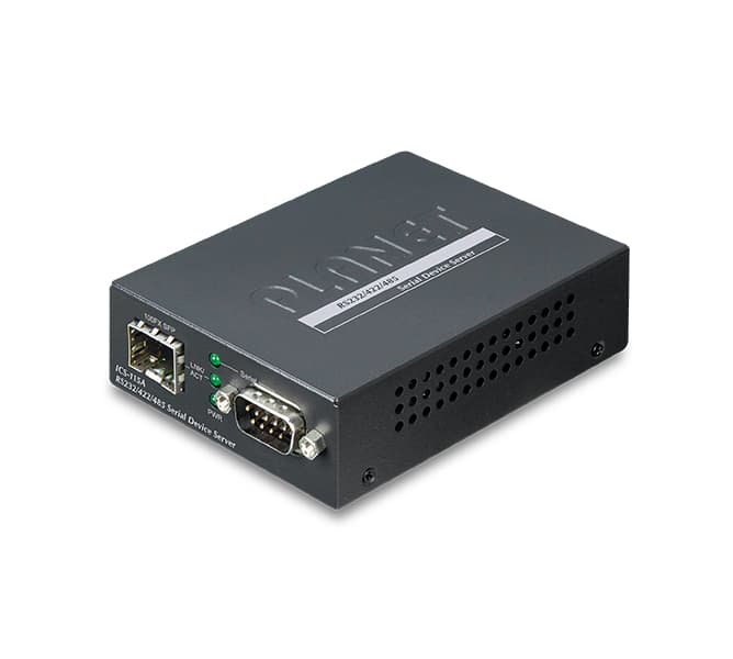 RS232/RS422/RS485 Serial Device Server with 1-Port 100BASE-FX SFP