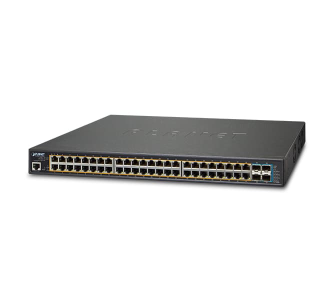  L2+ 48-Port 10/100/1000T 802.3at PoE + 4-Port 10G SFP+ Managed Switch
